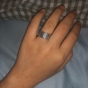 Stainless Steel Sun Moon Ring